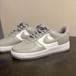 Nike Air Force 1 Low Gray and White Sneakers